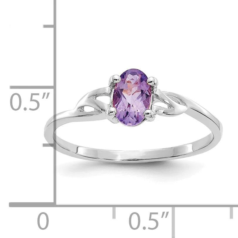 Anillo de Amatista (Piedra de Nacimiento de Febrero) en Oro de 14k - Image 5