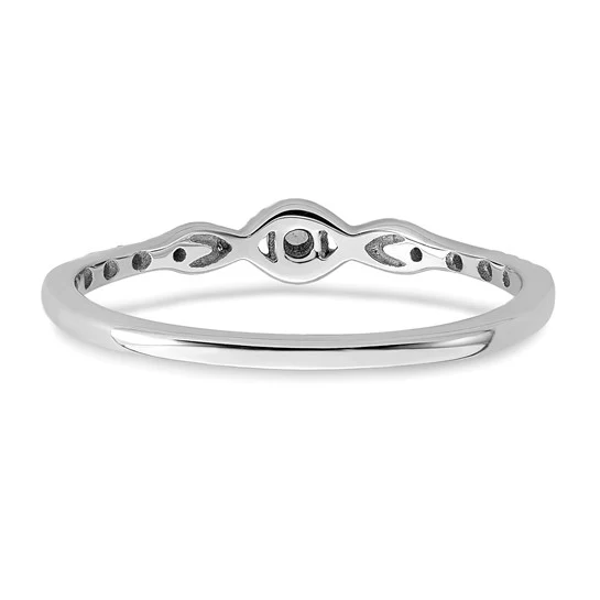 Anillo de Promesa en Oro Blanco de 14k Pulido con Diamantes - Image 5