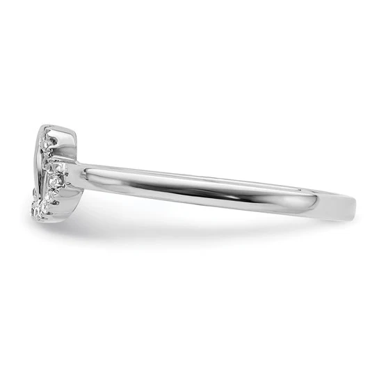 Anillo de Corazones Dobles con Diamantes de Oro Blanco de 14k - Image 3