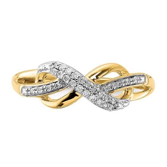 Anillo de Diamante con Símbolo Infinito en Oro Amarillo de 14k - Image 3