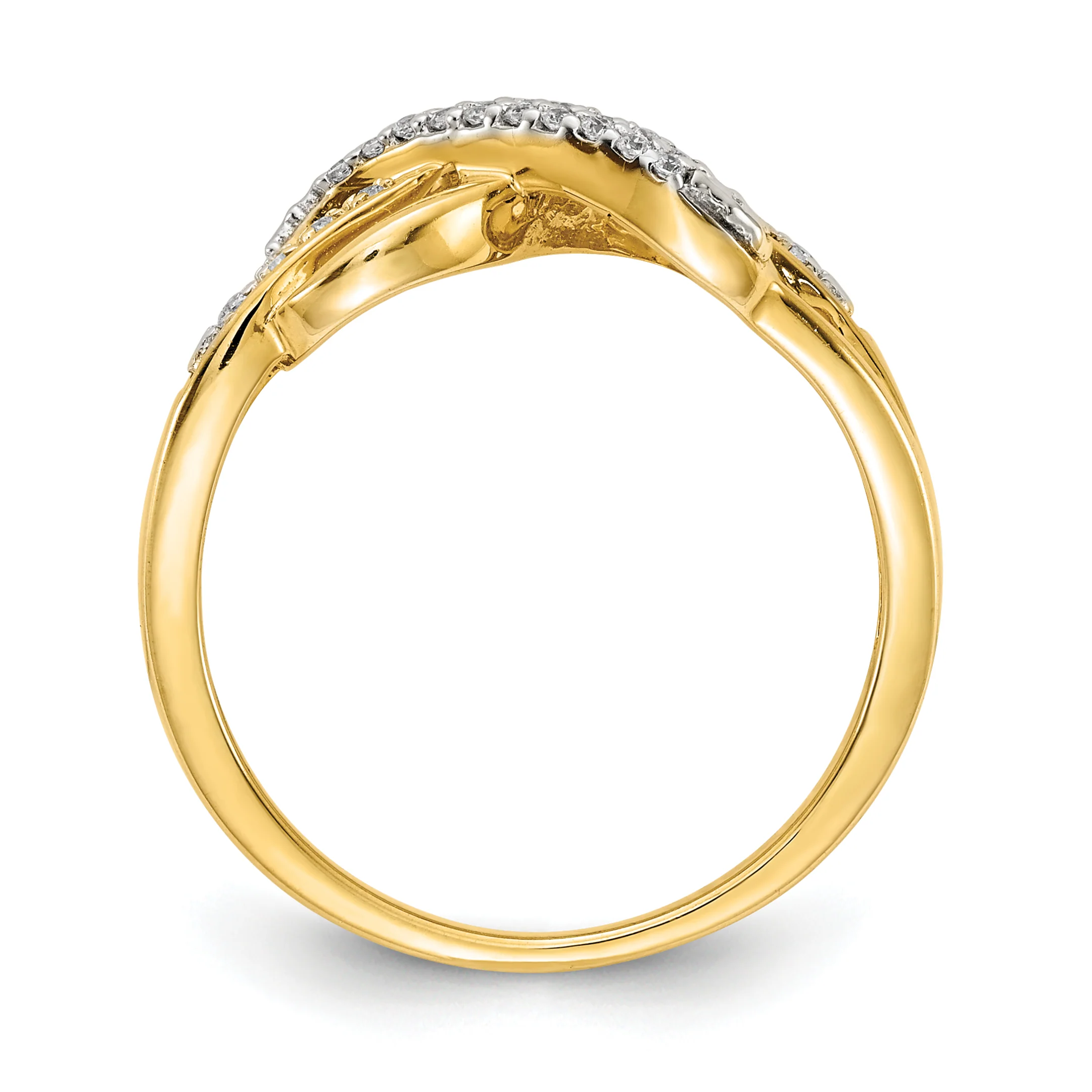 Anillo de Diamante con Símbolo Infinito en Oro Amarillo de 14k - Image 4