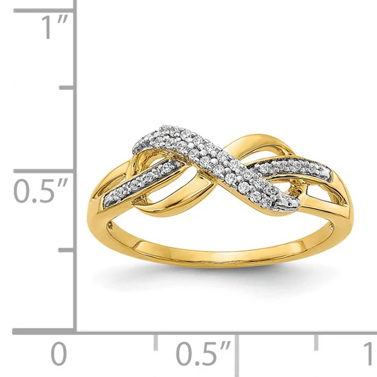 Anillo de Diamante con Símbolo Infinito en Oro Amarillo de 14k - Image 5