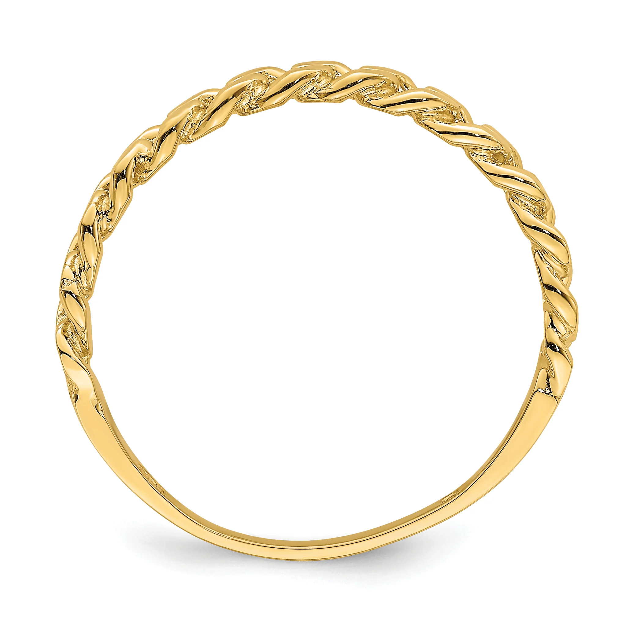 Anillo de Banda con Eslabones en Oro Amarillo de 14k - Image 2