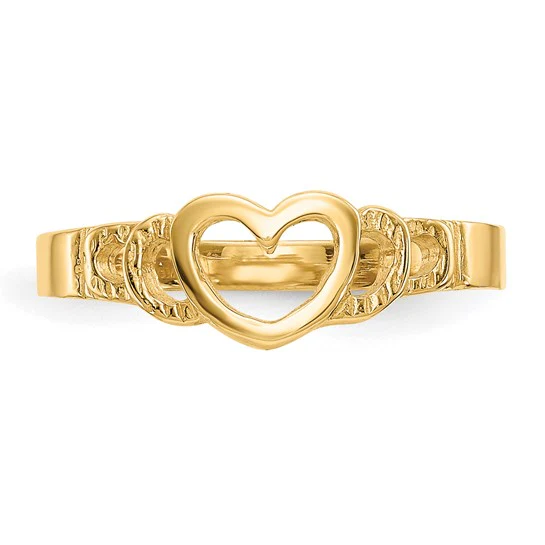 Anillo Corazón para Bebé en Oro Amarillo de 14k - Image 4