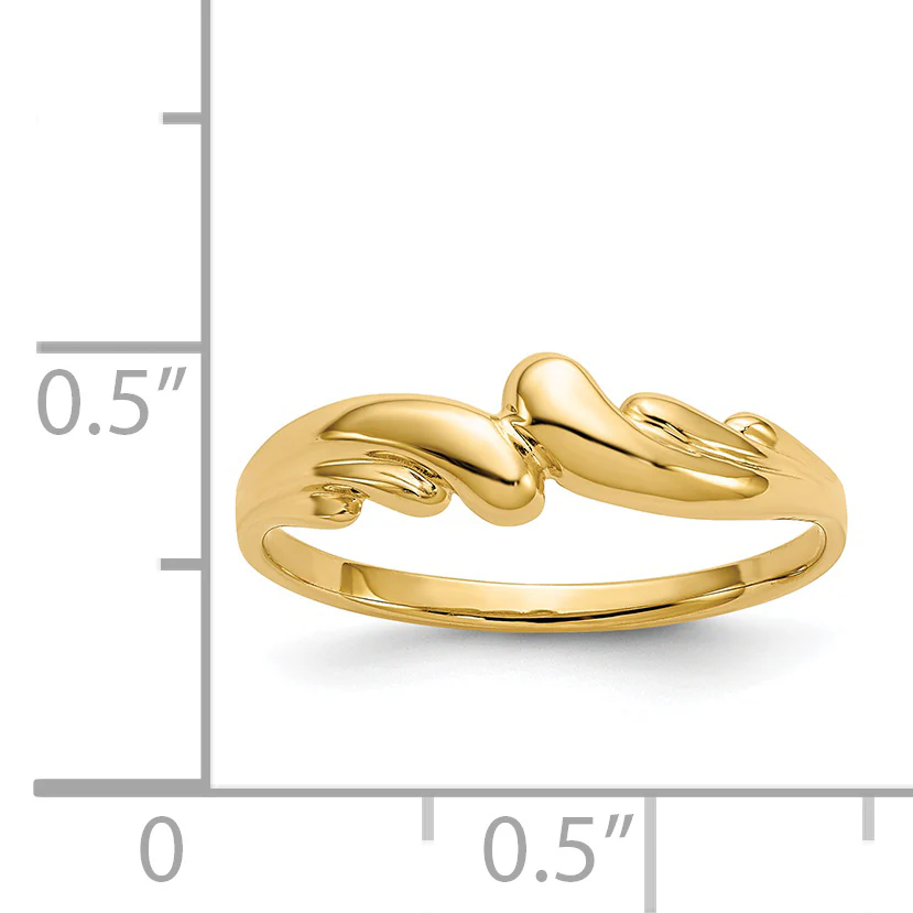 Anillo Swirl Dome Pulido de 14K - Image 3