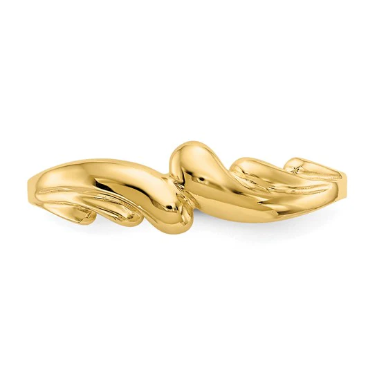 Anillo Swirl Dome Pulido de 14K - Image 5