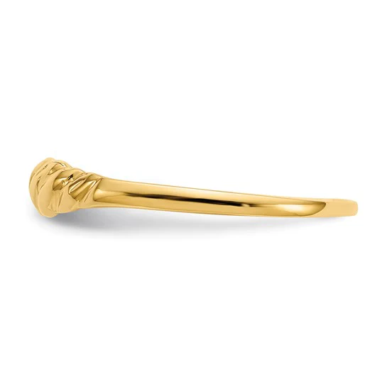 Anillo Ridged Dome de 14K - Image 5