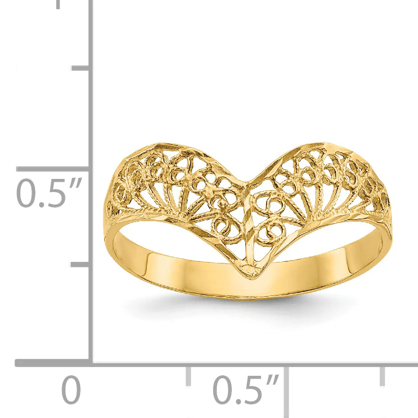 Anillo Filigrana Tallado en Diamante de 14k - Image 3