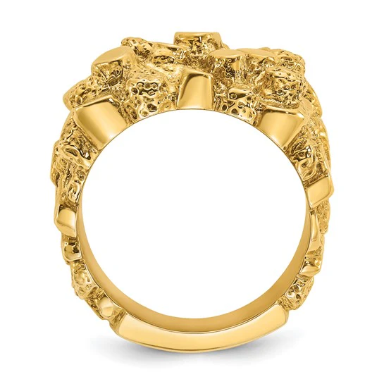 Anillo de Pepita para Hombre IBGoodman en Oro Amarillo de 10k - Image 2