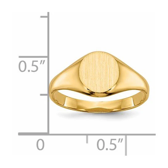 Anillo de Sello Cerrado para Niño en Oro Amarillo de 14k - Image 5