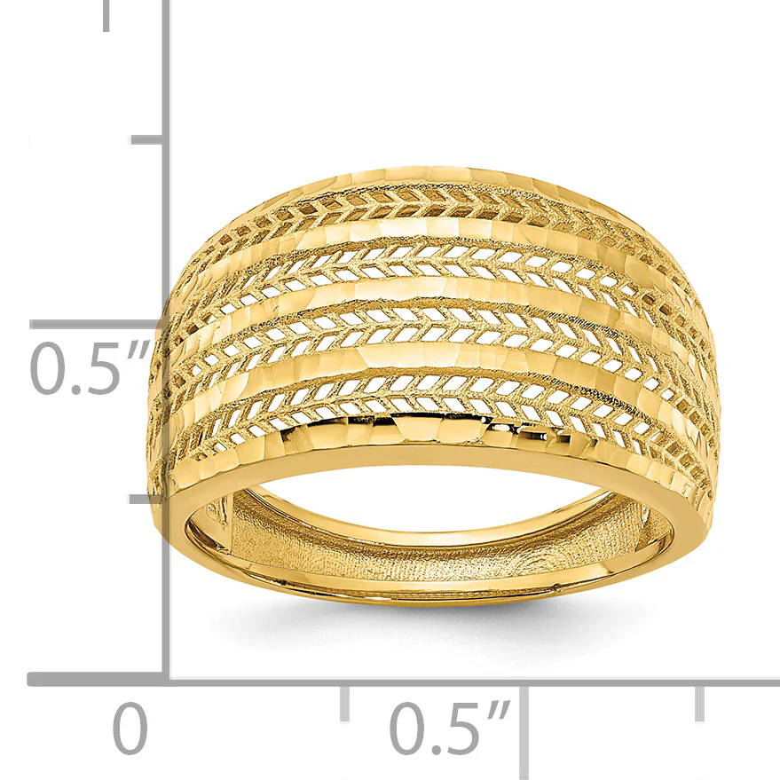 Anillo Elegante Pulido de 14K - Image 3