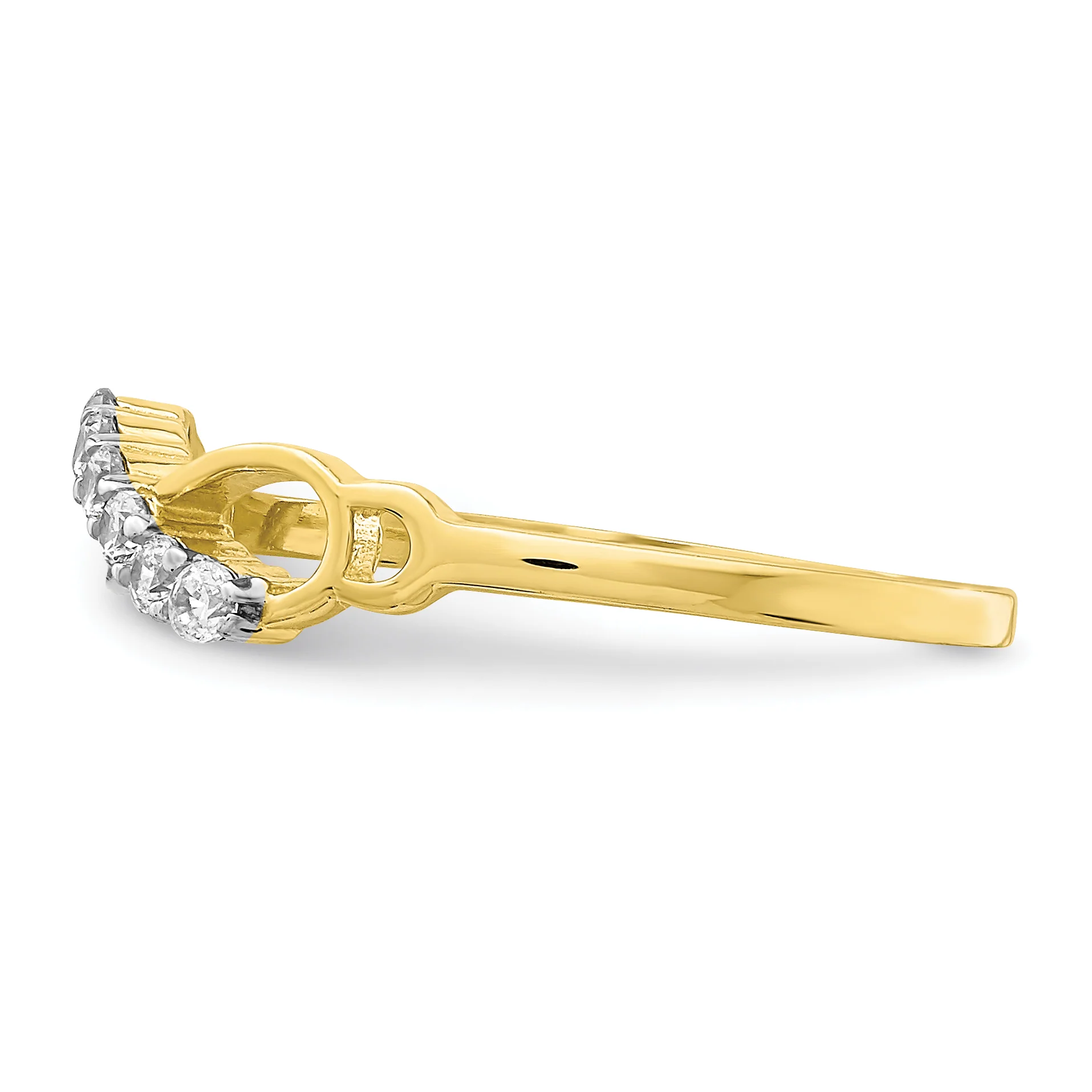 Anillo de Infinito con Circonia Cúbica (CZ) en Oro Amarillo de 10k - Image 3