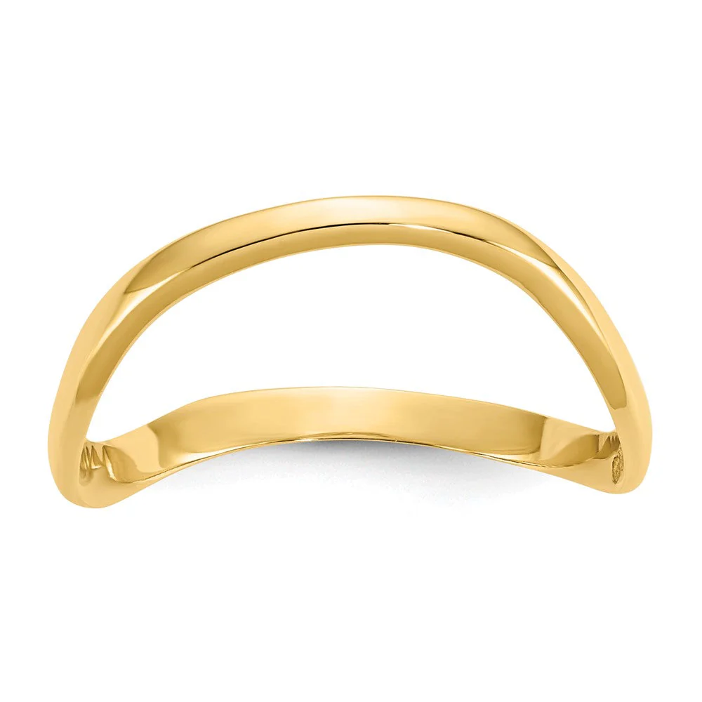 Anillo Ondulado de Moda para Pulgar en Oro Pulido de 14k - Image 7