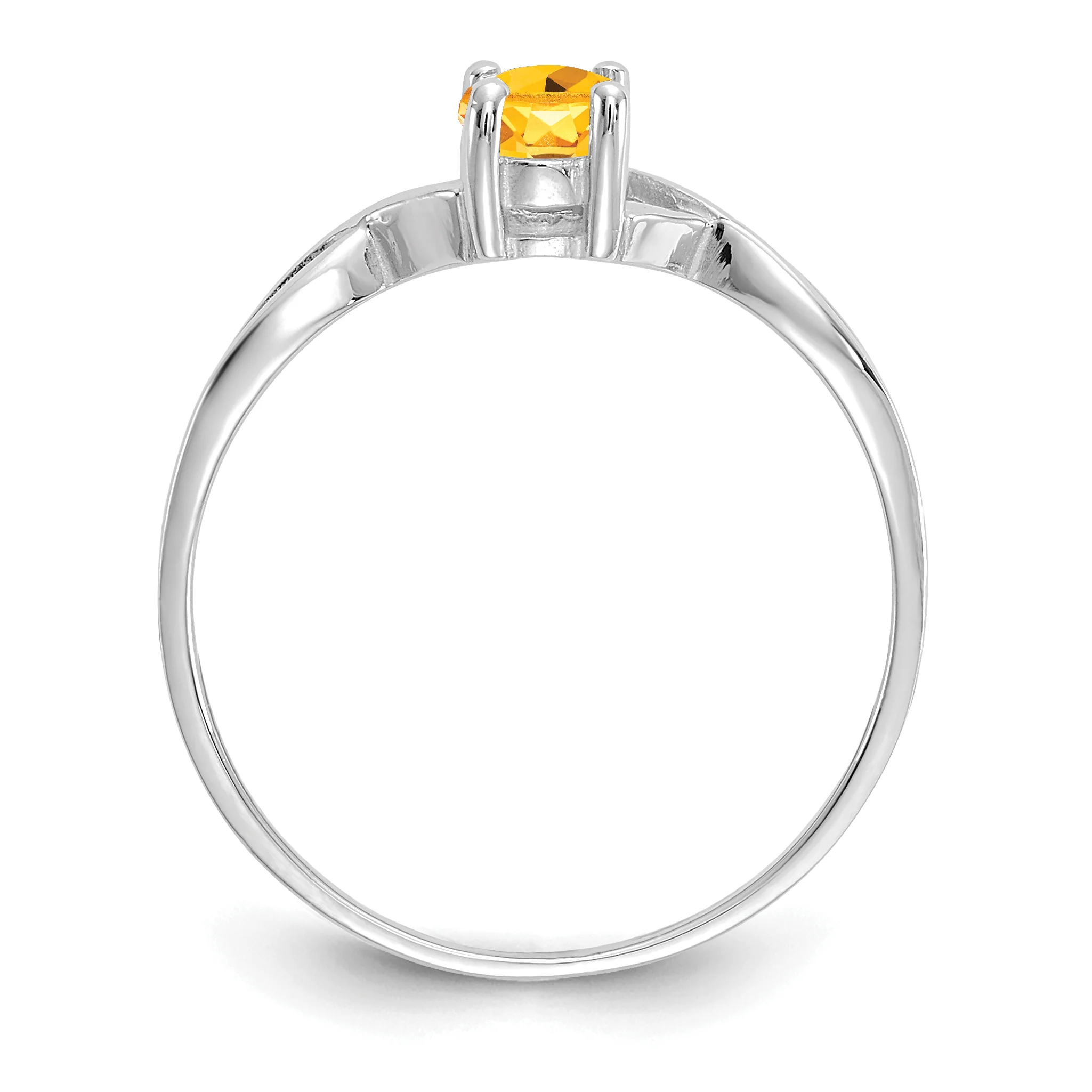 Anillo de Citrino con Piedra de Nacimiento en Oro de 14k - Image 2