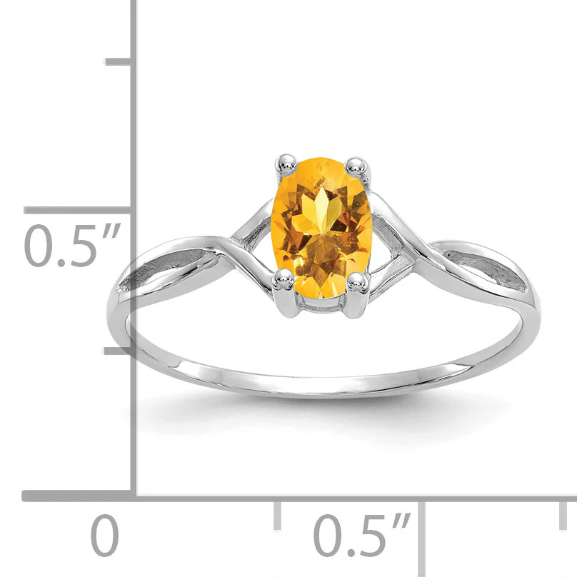 Anillo de Citrino con Piedra de Nacimiento en Oro de 14k - Image 3