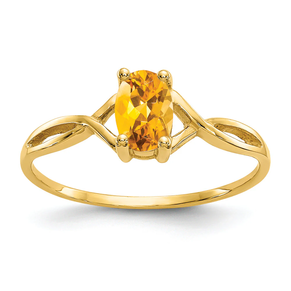 Anillo de Citrino con Piedra de Nacimiento en Oro de 14k - Image 4