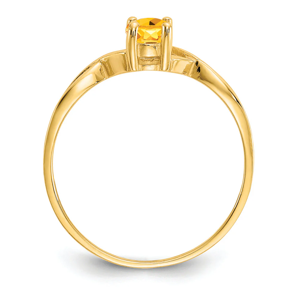 Anillo de Citrino con Piedra de Nacimiento en Oro de 14k - Image 5