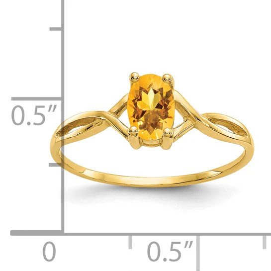 Anillo de Citrino con Piedra de Nacimiento en Oro de 14k - Image 6