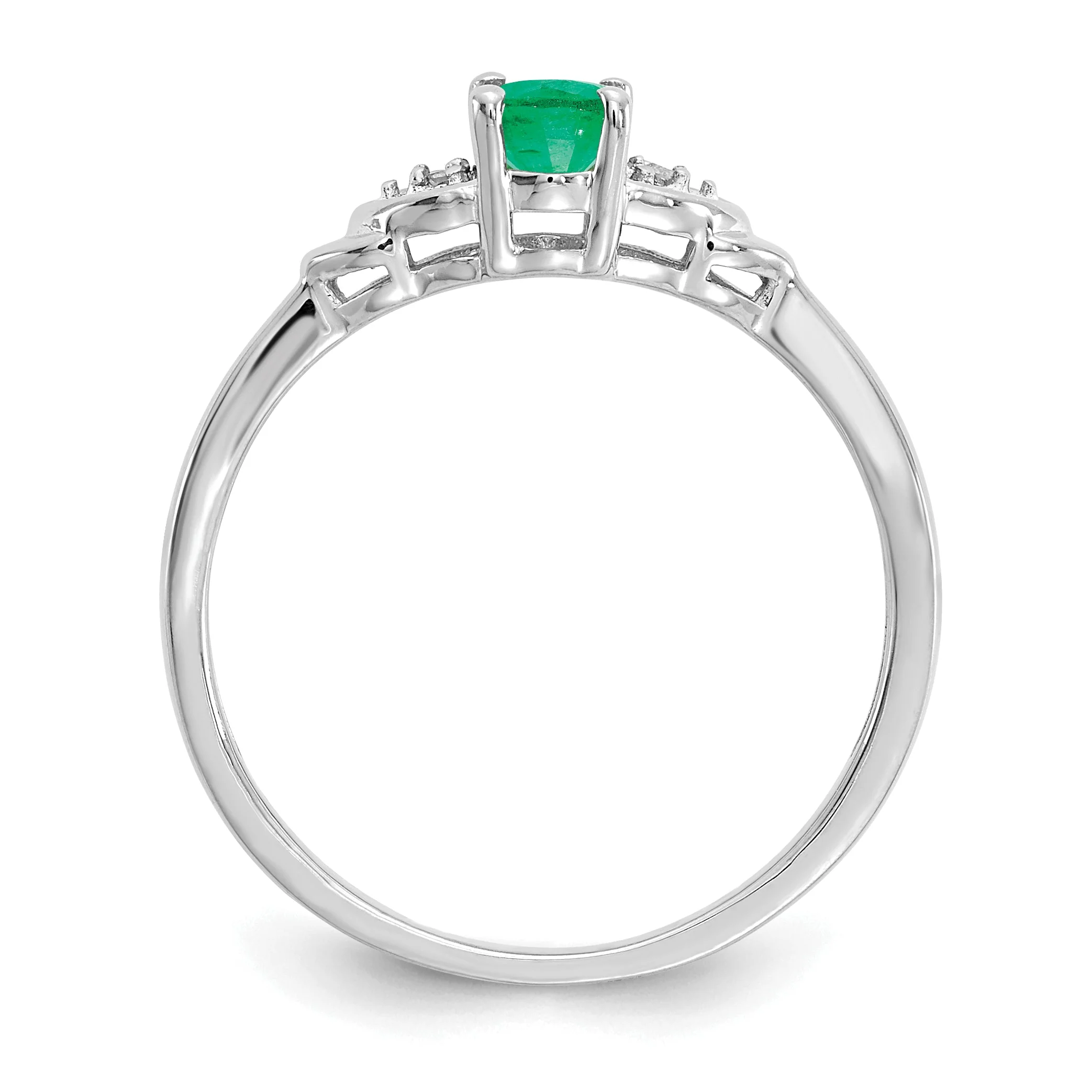 Anillo de Esmeralda y Diamantes en Oro de 14k - Image 7