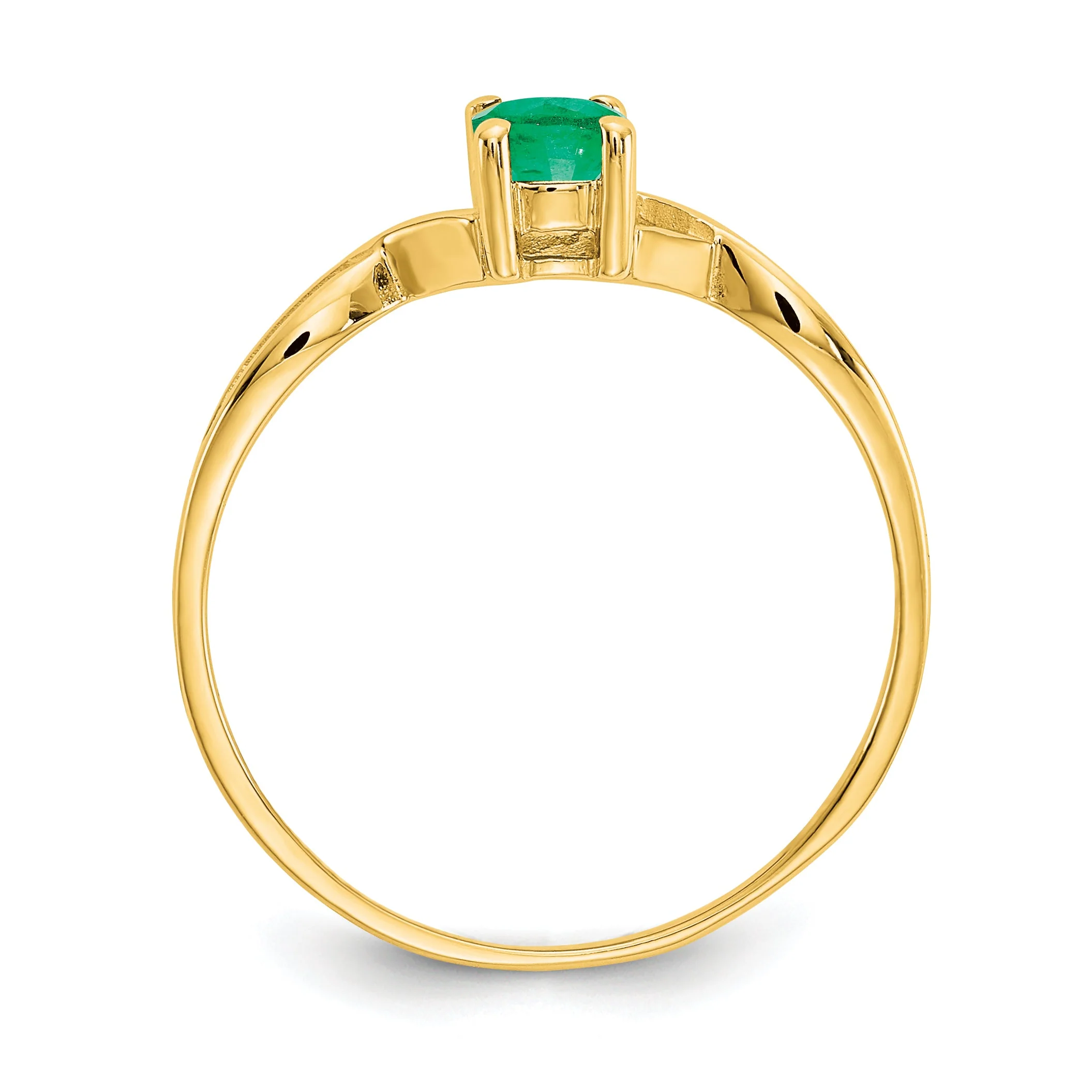 Anillo de Oro de 14k con Esmeralda (Piedra de Nacimiento de Mayo) - Image 7