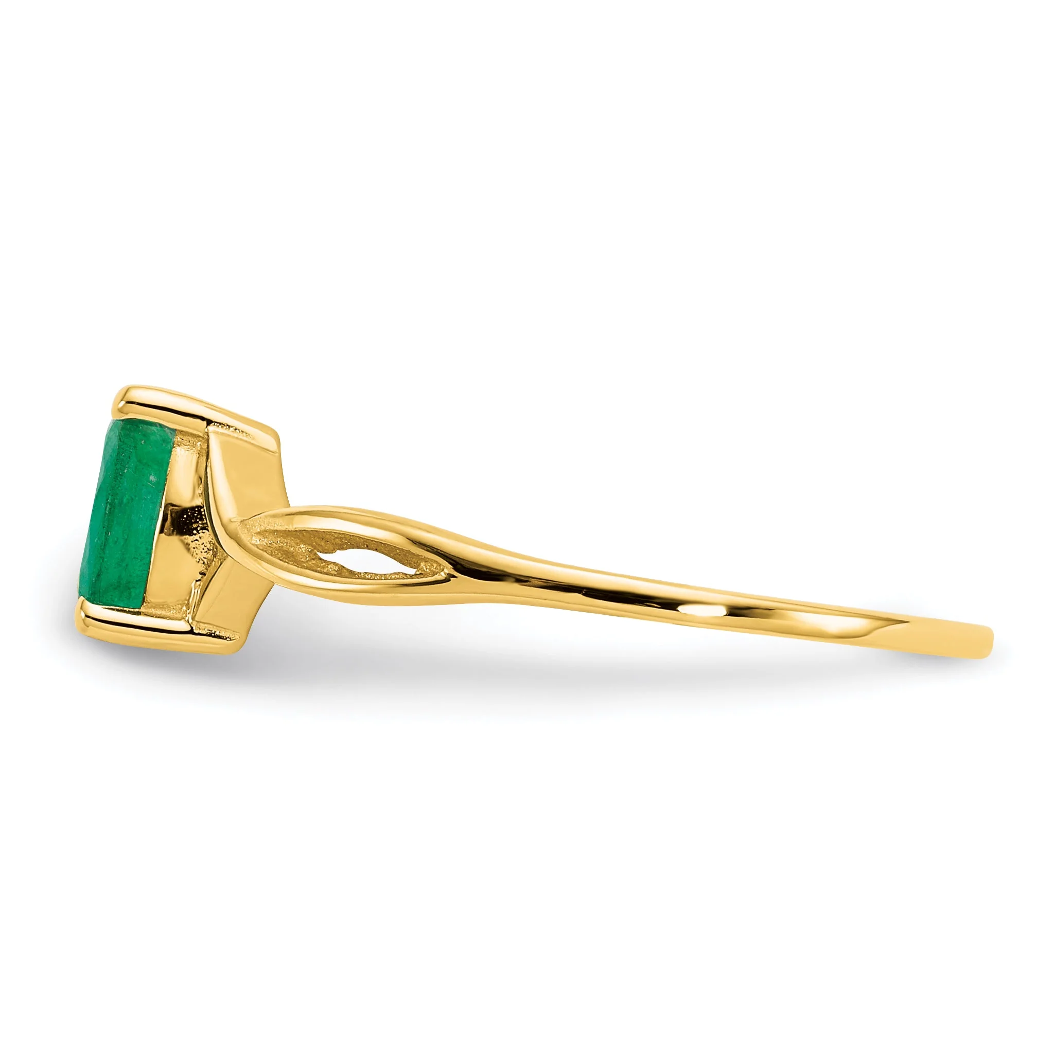 Anillo de Oro de 14k con Esmeralda (Piedra de Nacimiento de Mayo) - Image 8