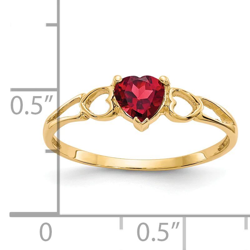 Anillo de Piedra de Nacimiento con Granate en Oro de 14k - Image 2