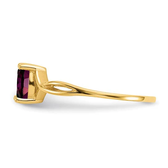 Anillo de Piedra de Nacimiento con Granate Rodolita en Oro de 14k - Image 10