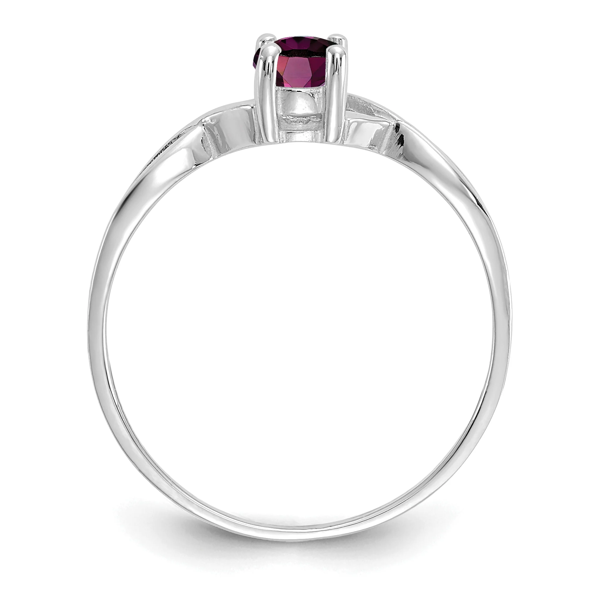 Anillo de Piedra de Nacimiento con Granate Rodolita en Oro de 14k - Image 2