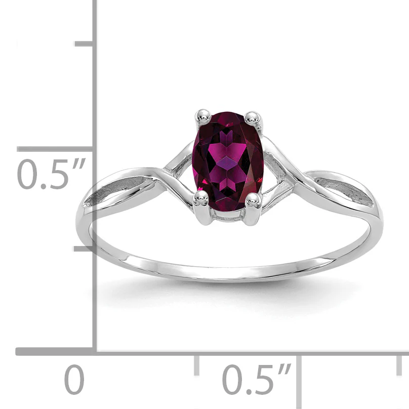Anillo de Piedra de Nacimiento con Granate Rodolita en Oro de 14k - Image 3