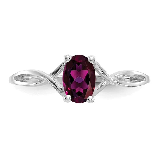 Anillo de Piedra de Nacimiento con Granate Rodolita en Oro de 14k - Image 5