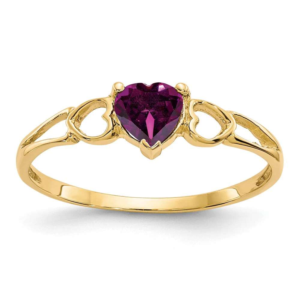 Anillo de Piedra de Nacimiento con Granate Rodolita en Oro de 14k - Image 4