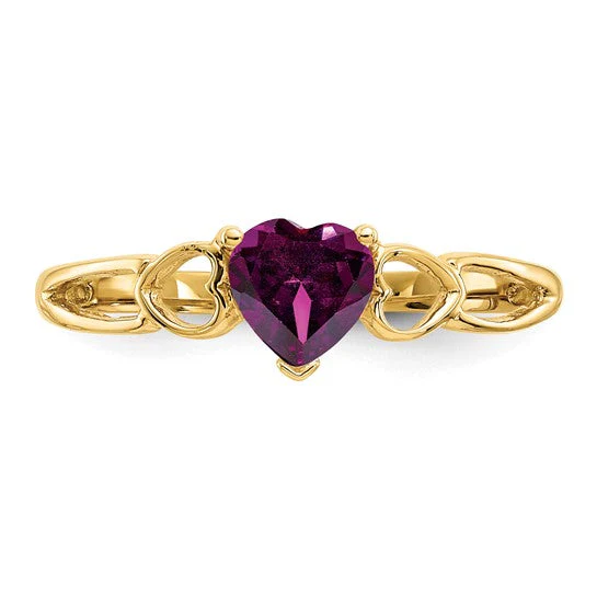 Anillo de Piedra de Nacimiento con Granate Rodolita en Oro de 14k - Image 8